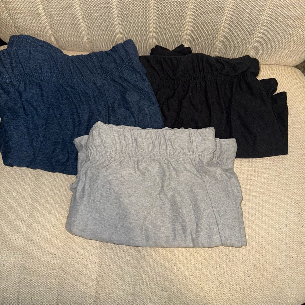 Lounge shorts - Black, Gray, and Blue